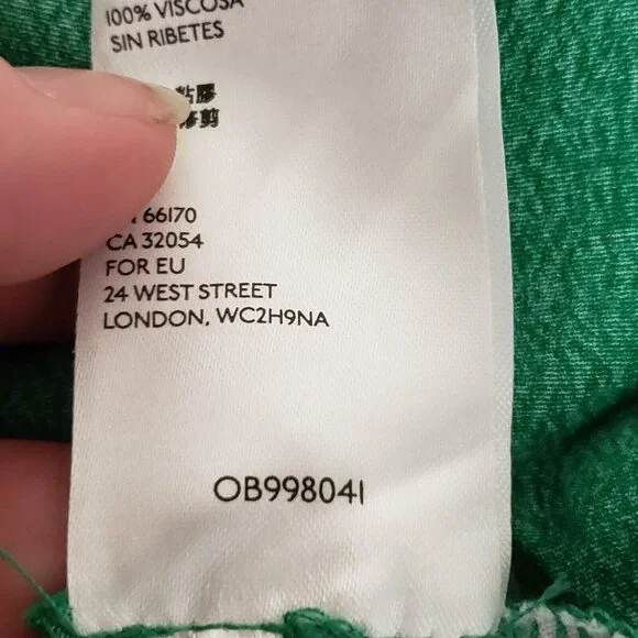 Free People Womens Neon Garden Floral Mini Dress Size 10 Green V Neck Bohemian - Picture 7 of 12